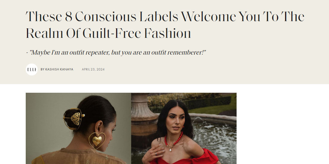 Hypsway Featured in ELLE India's 'Guilt-Free Fashion' Collection!